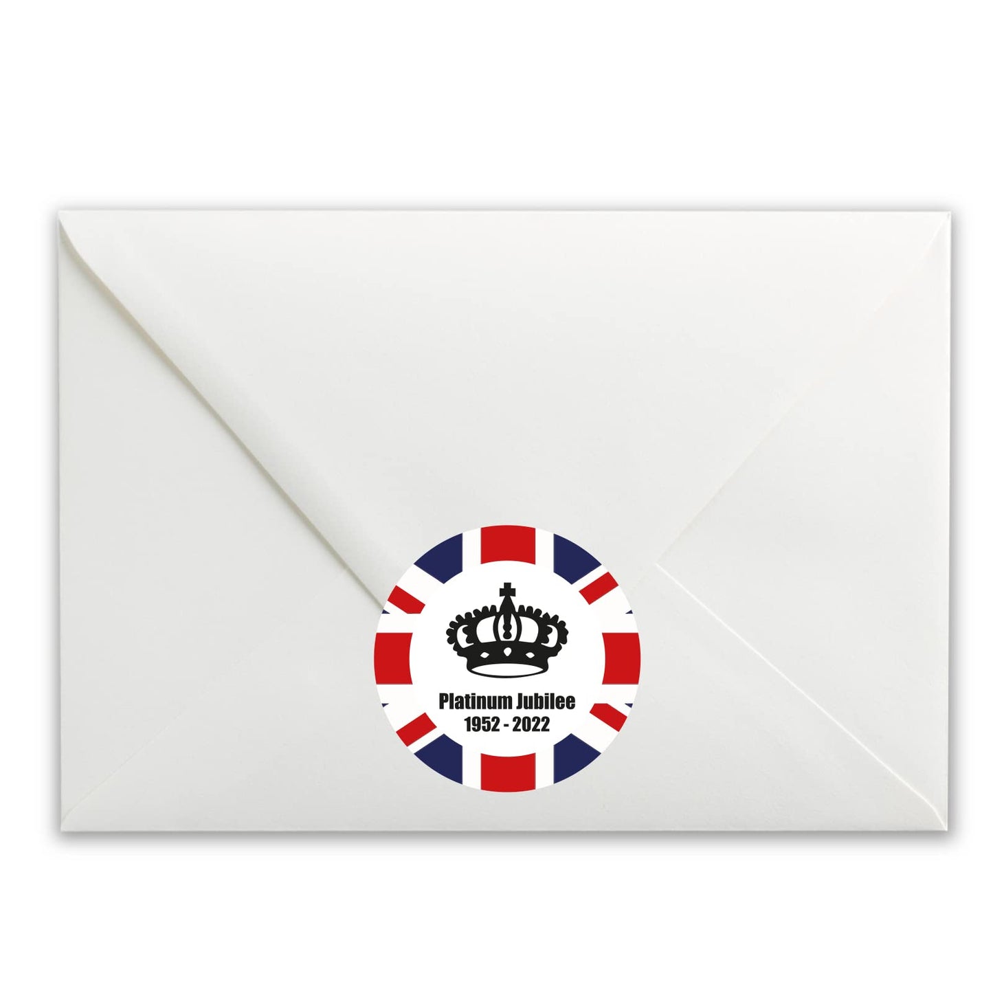 Platinum Jubilee Union Jack paper stickers supplied on A5 sheets of 12 - view 4