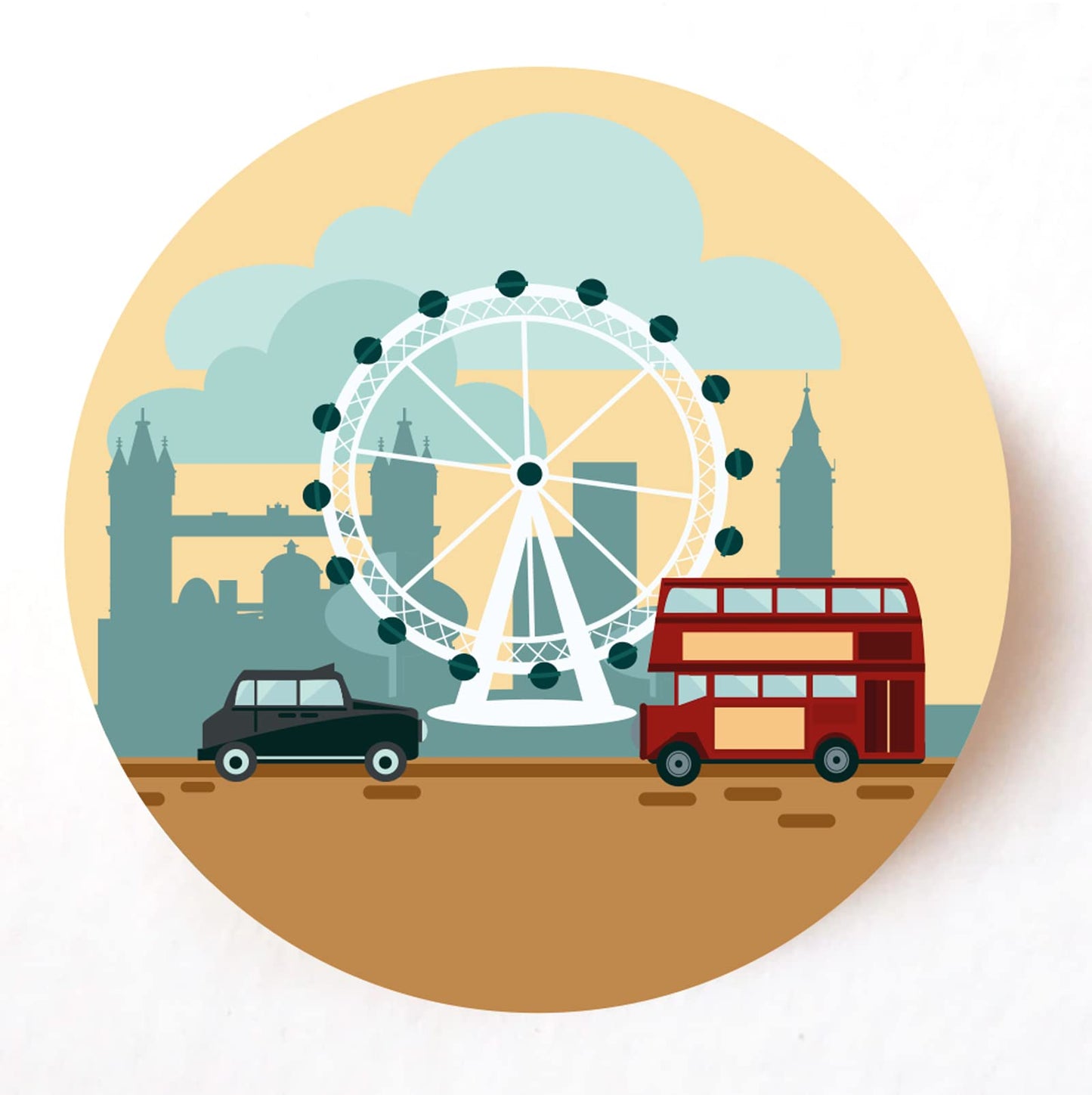 London Eye paper stickers supplied on A5 sheets of 12 - view 6