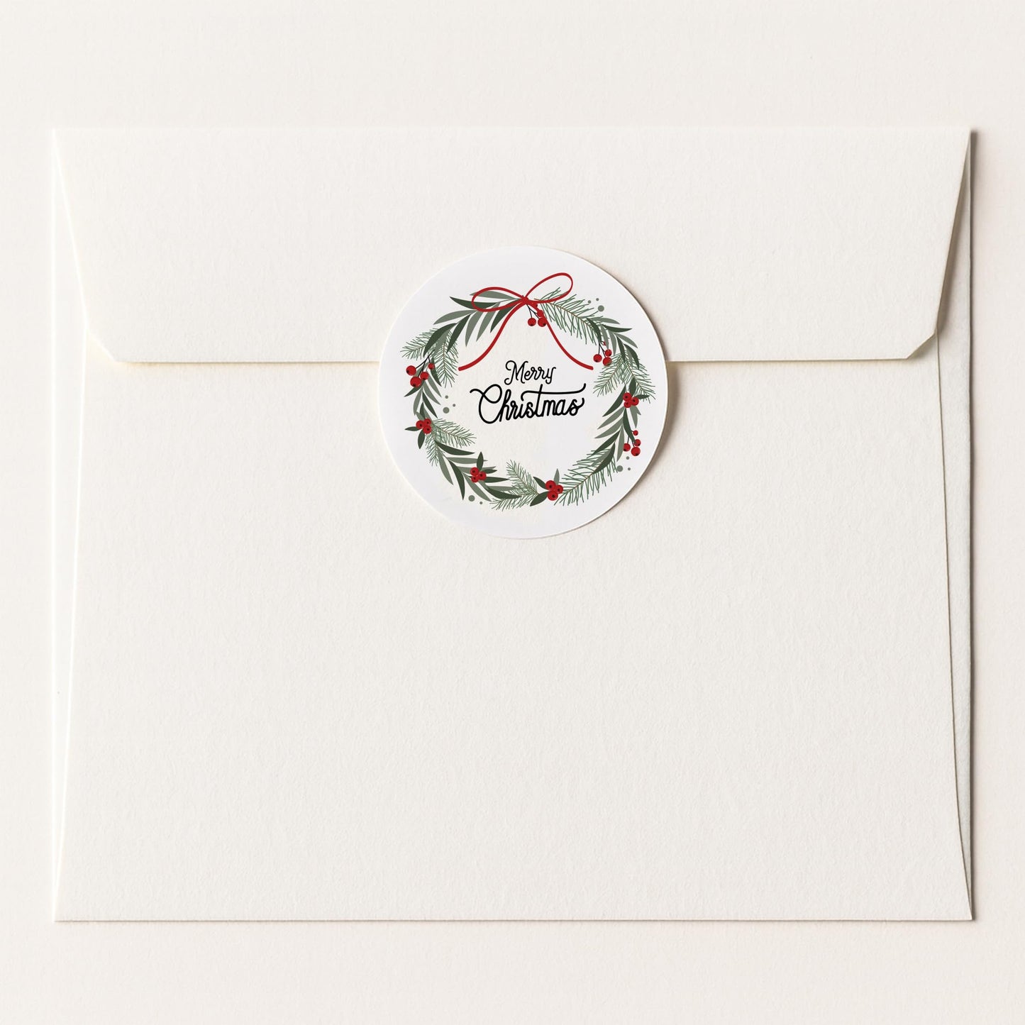 Merry Christmas Wreath paper stickers supplied on A5 sheets of 12 - view 5
