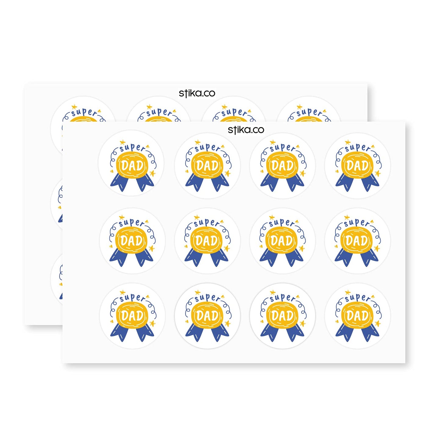 Super Dad paper stickers supplied on A5 sheets of 12 - view 6