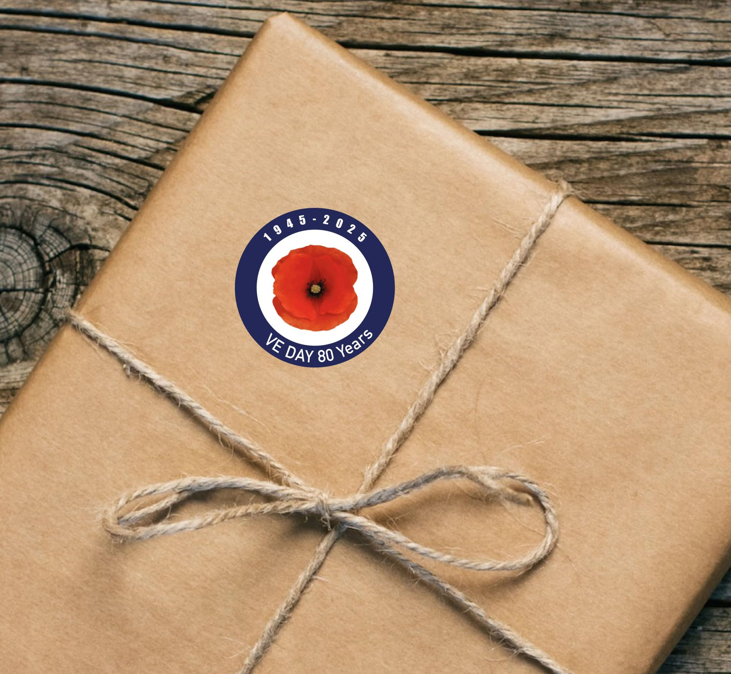 VE Day 80th Anniversary Red Poppy paper stickers supplied on A5 sheets of 12 - view 6