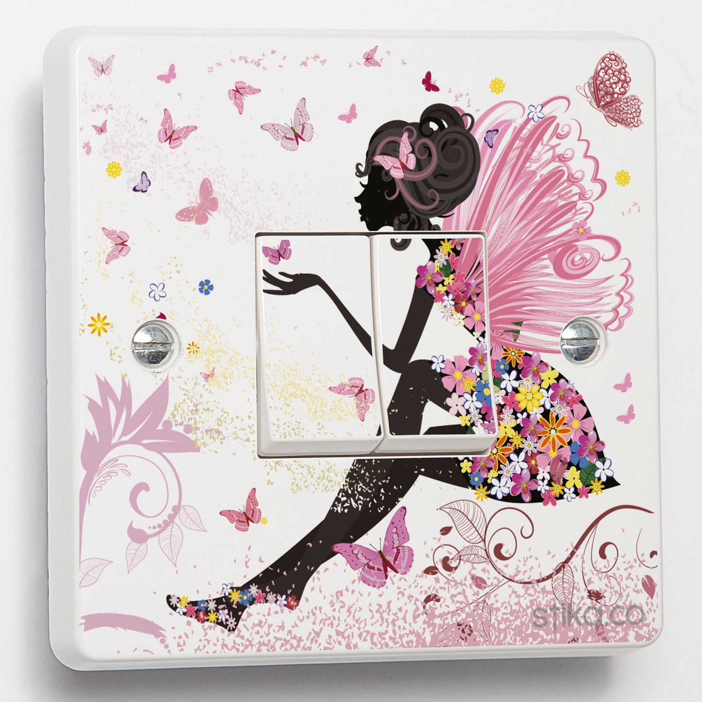 Fairy Pink Princess vinyl switch surround decal for home decor