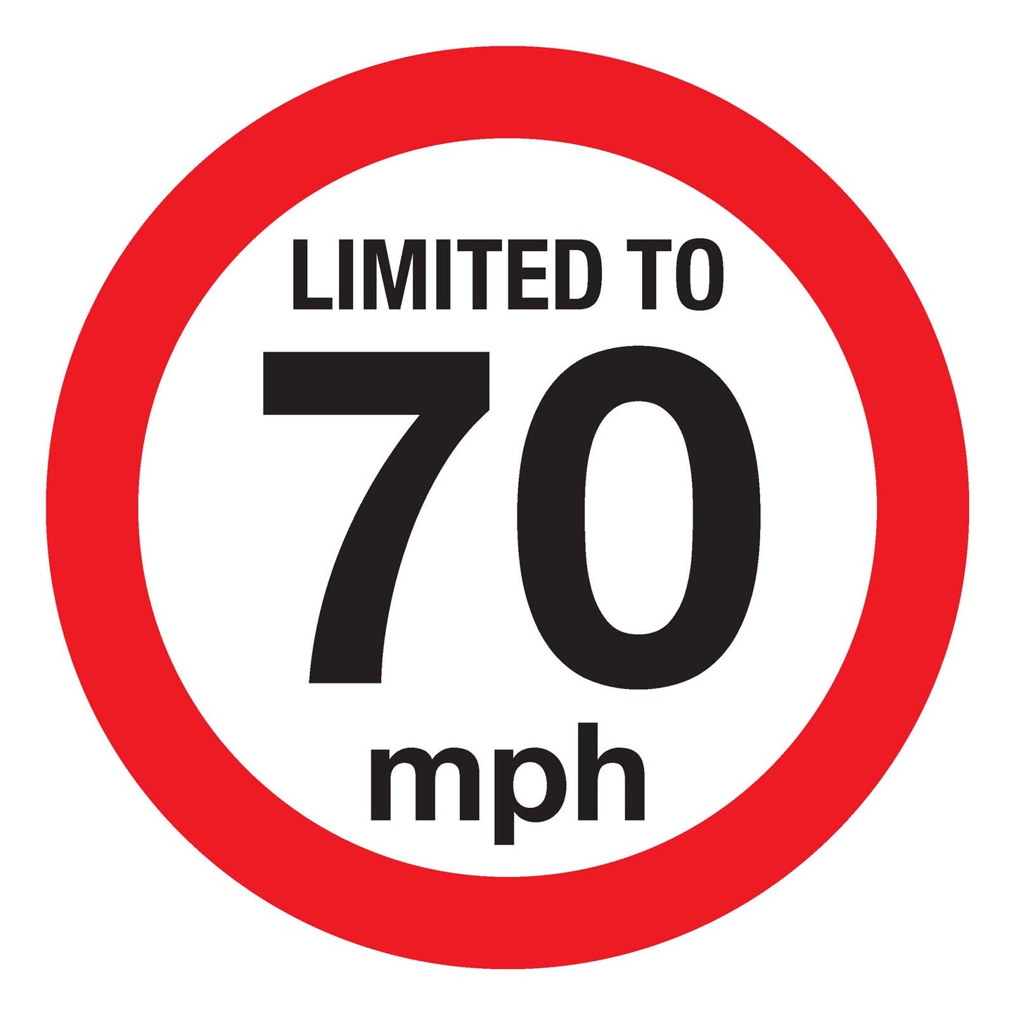 Set of 2 vehicle speed limit self-adhesive vinyl stickers - product view 8