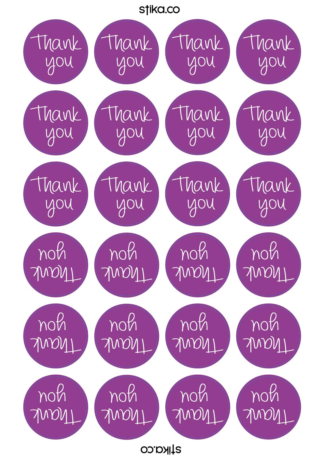 Thank You Decorative Birthday paper stickers supplied on A5 sheets of 12 - view 10