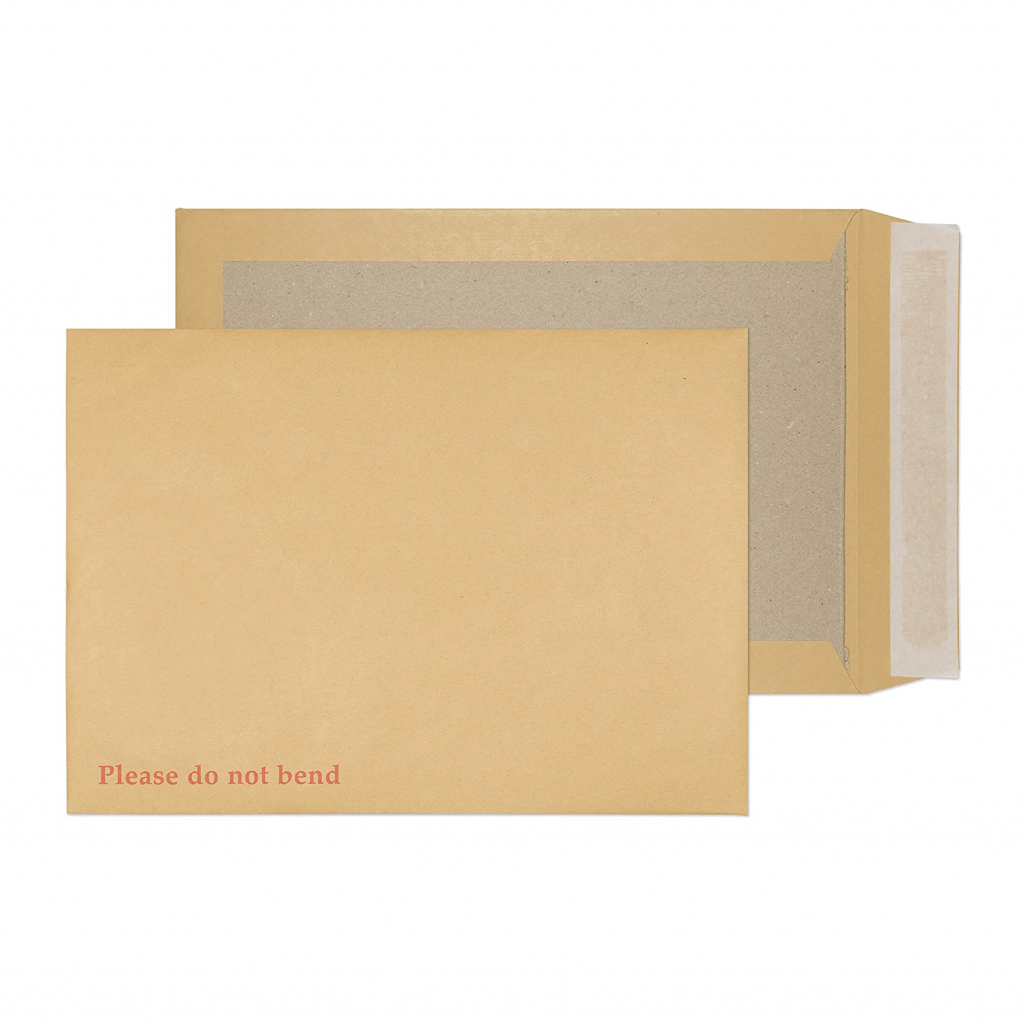 Pack Of 500 Board Back Pocket Peel Seal Envelopes Manilla C5 A5