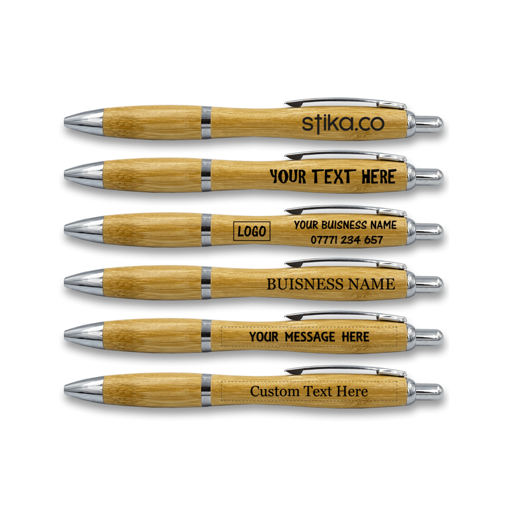 Custom Printed Eco Friendly Bamboo Pens Ballpoint Promotional Pens