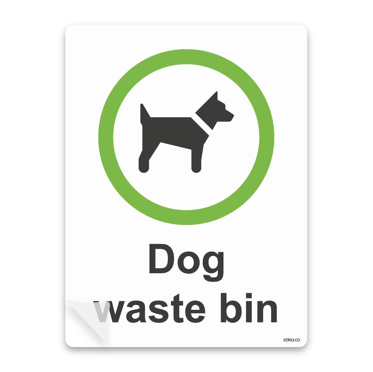 Dog Waste Bin Sign - A3 - 420 x 297mm - Premium Laminated Vinyl