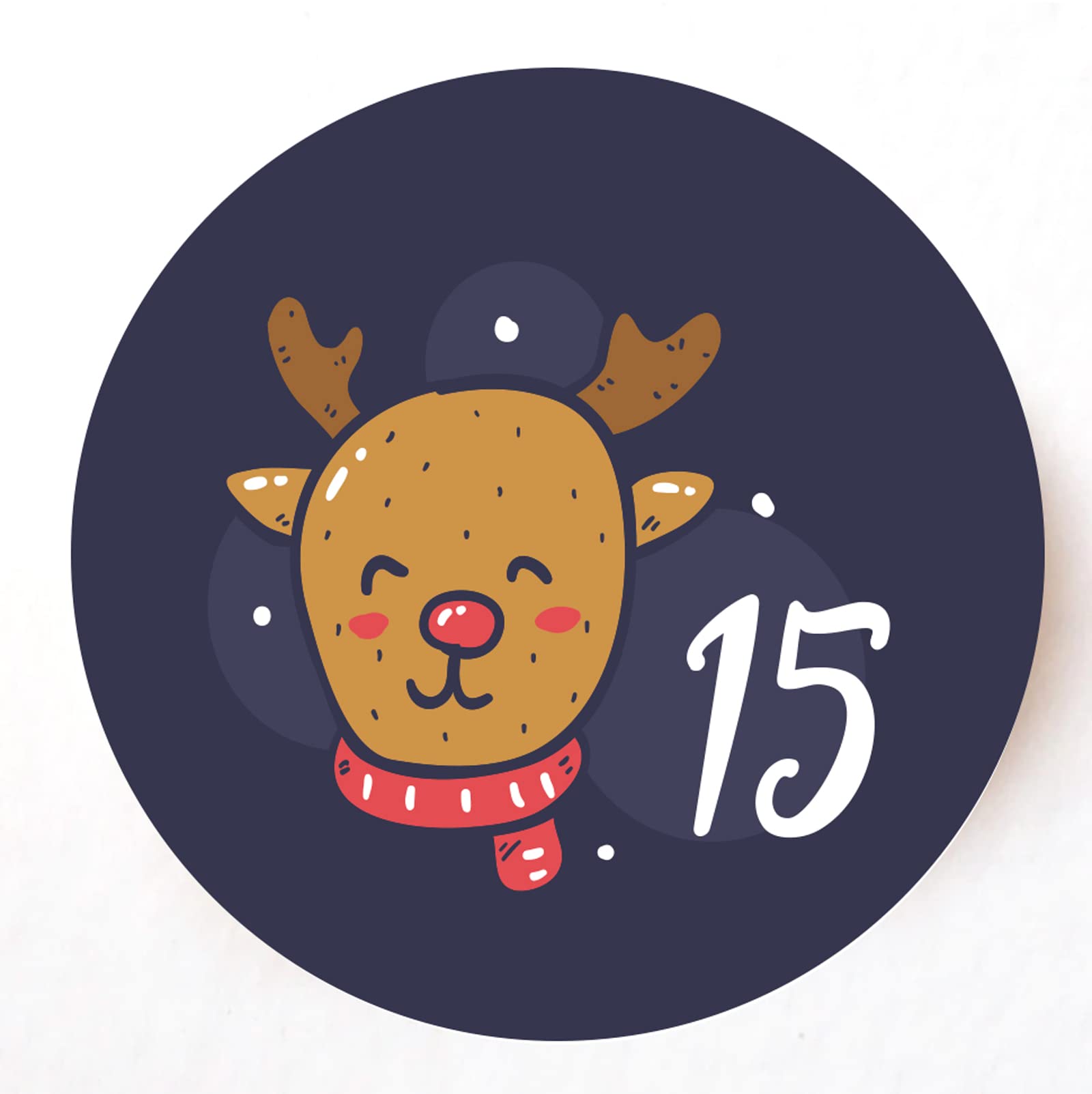 Navy Christmas Advent Calendar paper stickers supplied on A5 sheets of 12 - view 4