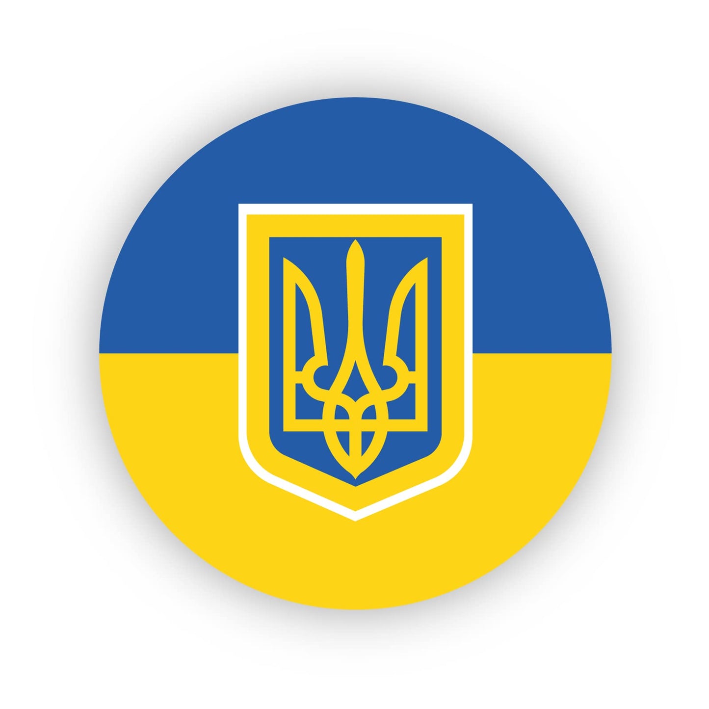 Ukraine Flag 40mm round self-adhesive paper labels