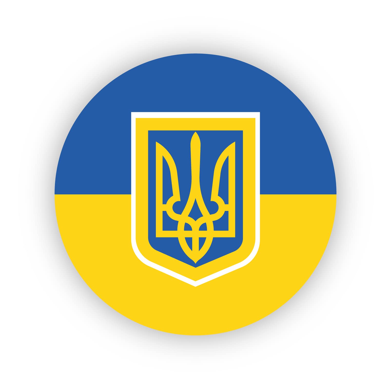 Ukraine Flag 40mm round self-adhesive paper labels