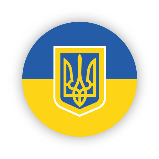 Ukraine Flag 40mm round self-adhesive paper labels