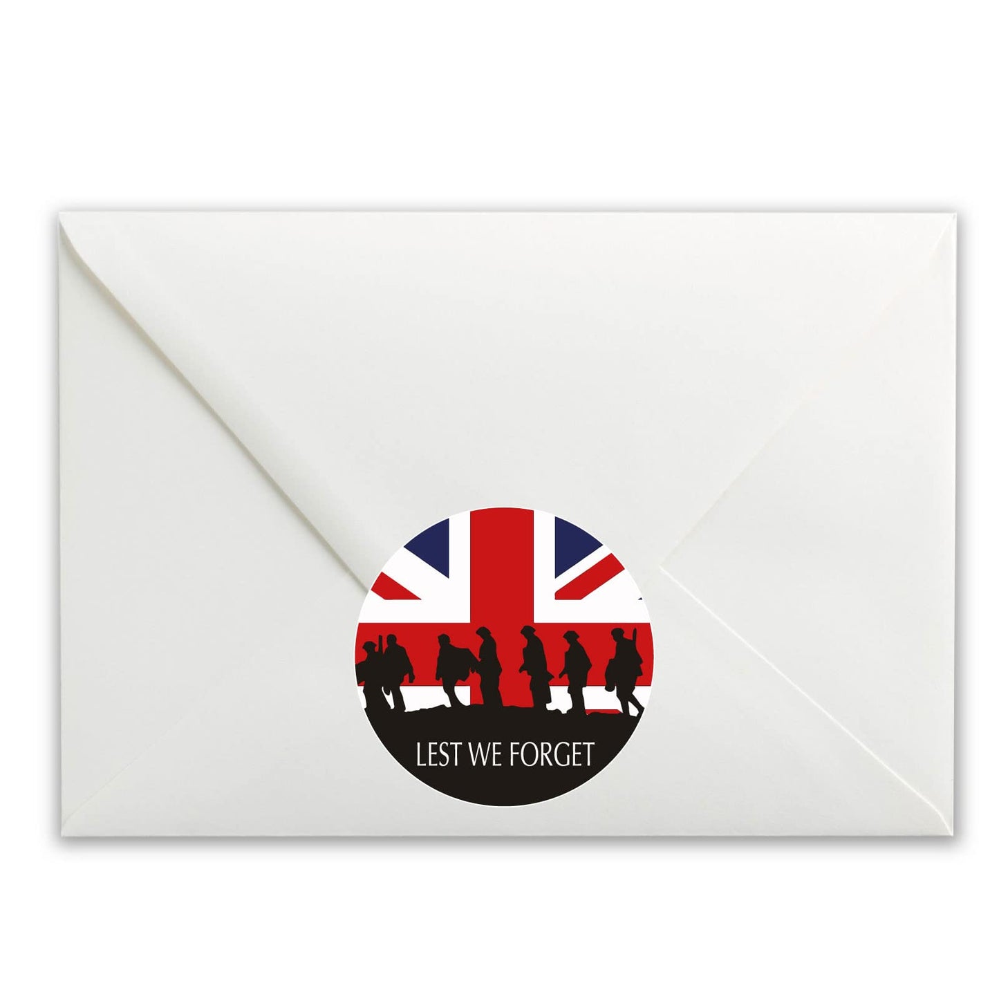 Lest We Forget British Flag paper stickers supplied on A5 sheets of 12 - view 4