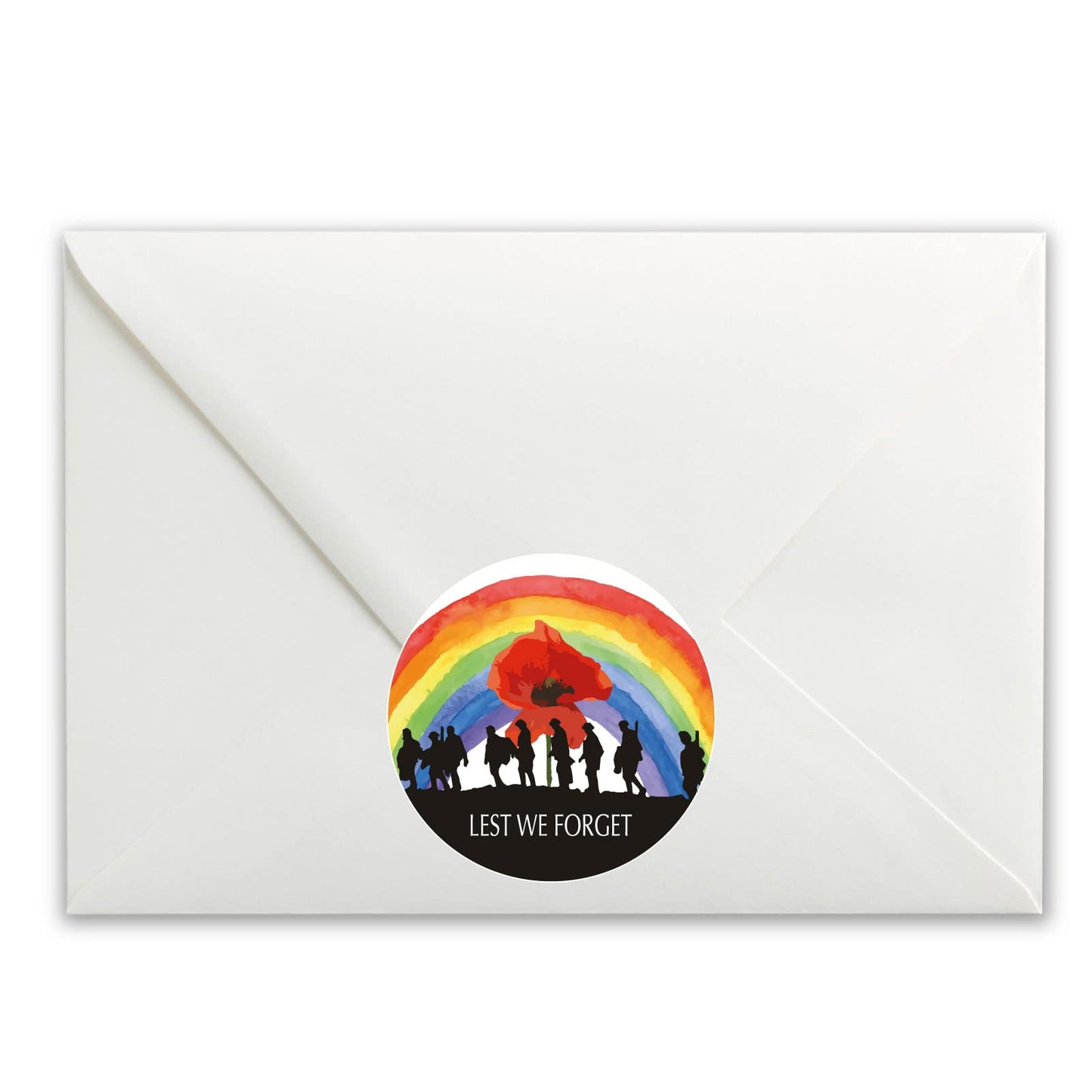 Lest We Forget Rainbow Soldiers paper stickers supplied on A5 sheets of 12 - view 4