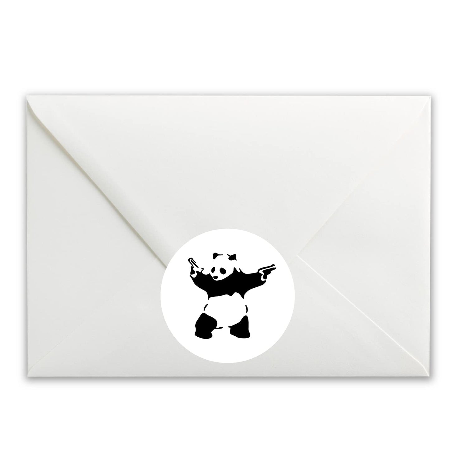 Banksy Panda paper stickers supplied on A5 sheets of 12 - view 4