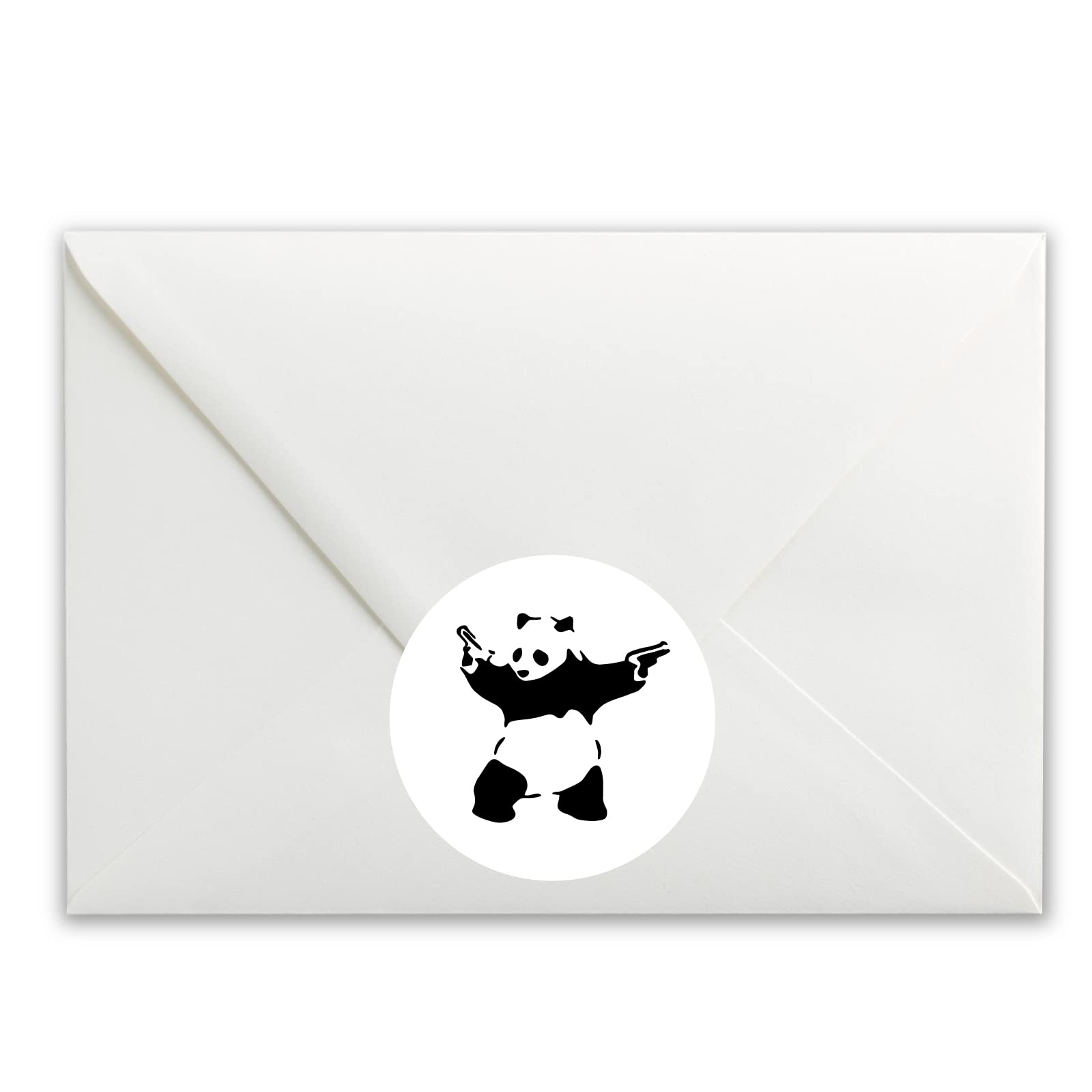 Banksy Panda paper stickers supplied on A5 sheets of 12 - view 4