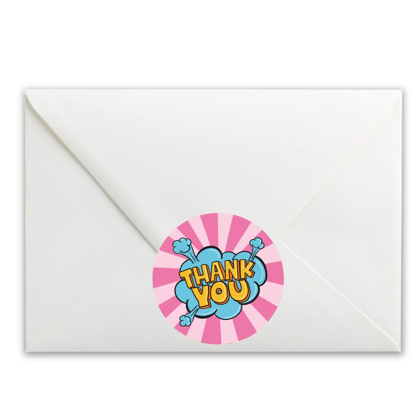 Pink Thank You paper stickers supplied on A5 sheets of 12 - view 4
