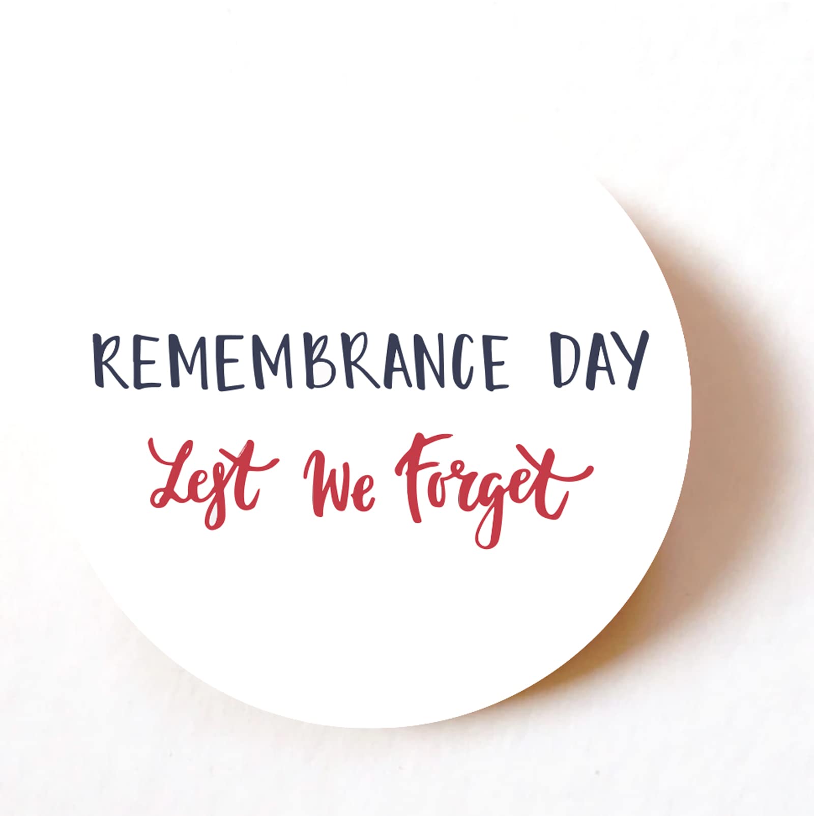 Lest We Forget Remembrance 40mm round self-adhesive paper labels