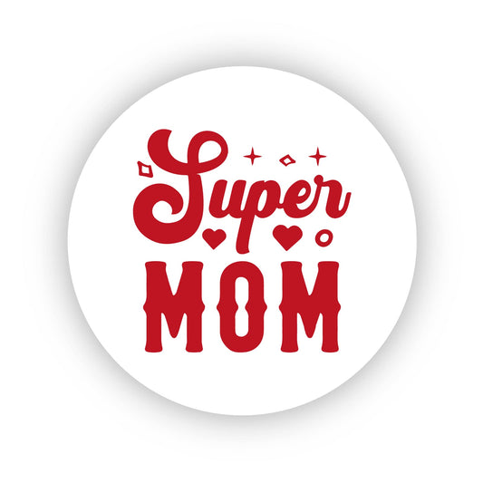 Super Mom 40mm round self-adhesive paper labels