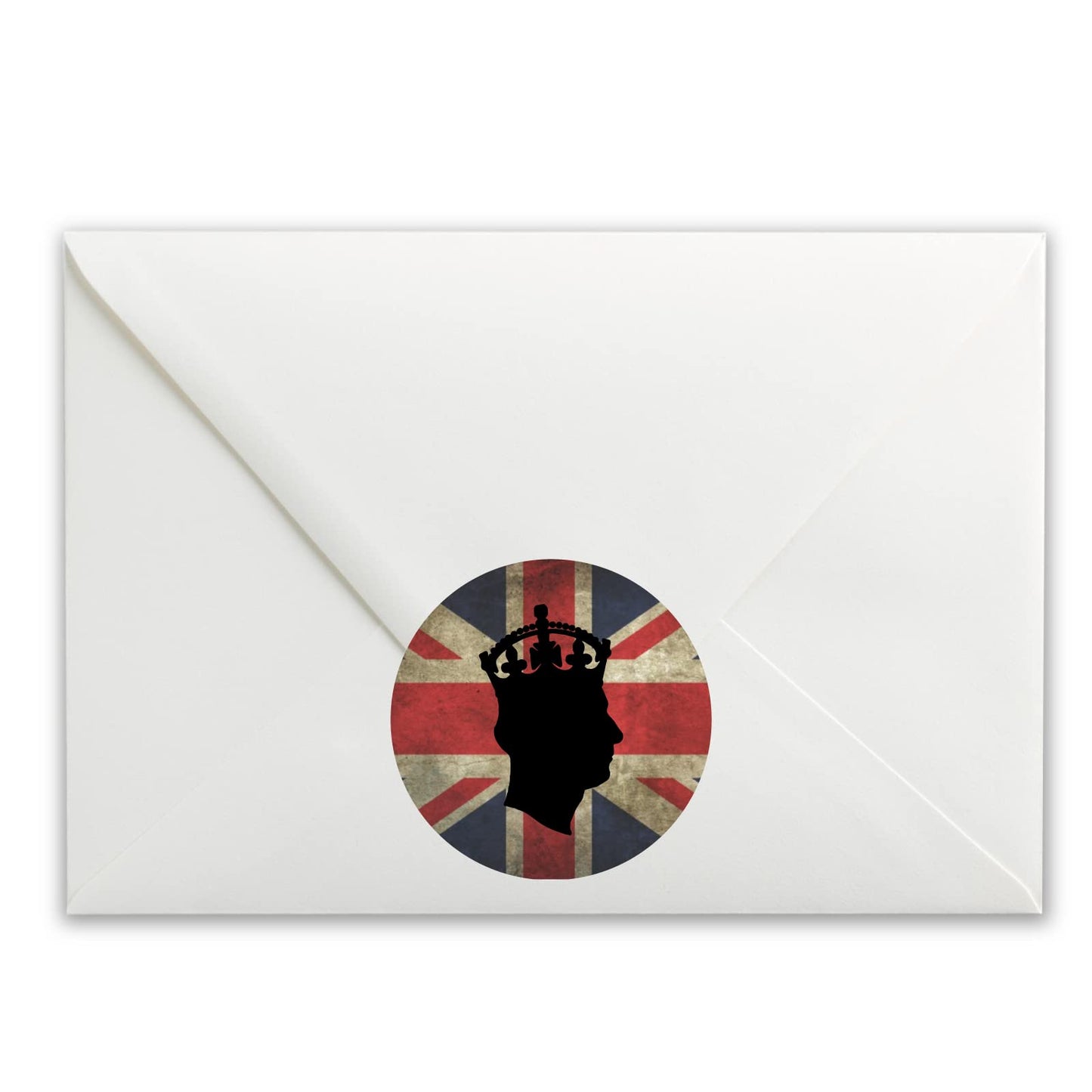 King Charles III Silhouette paper stickers supplied on A5 sheets of 12 - view 3