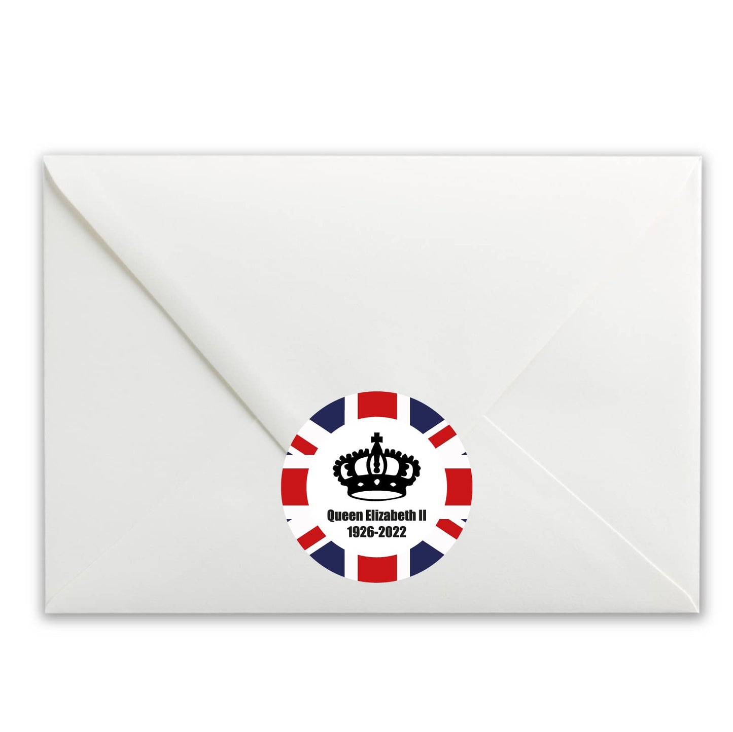 Queen Elizabeth II 1926-2022 paper stickers supplied on A5 sheets of 12 - view 2