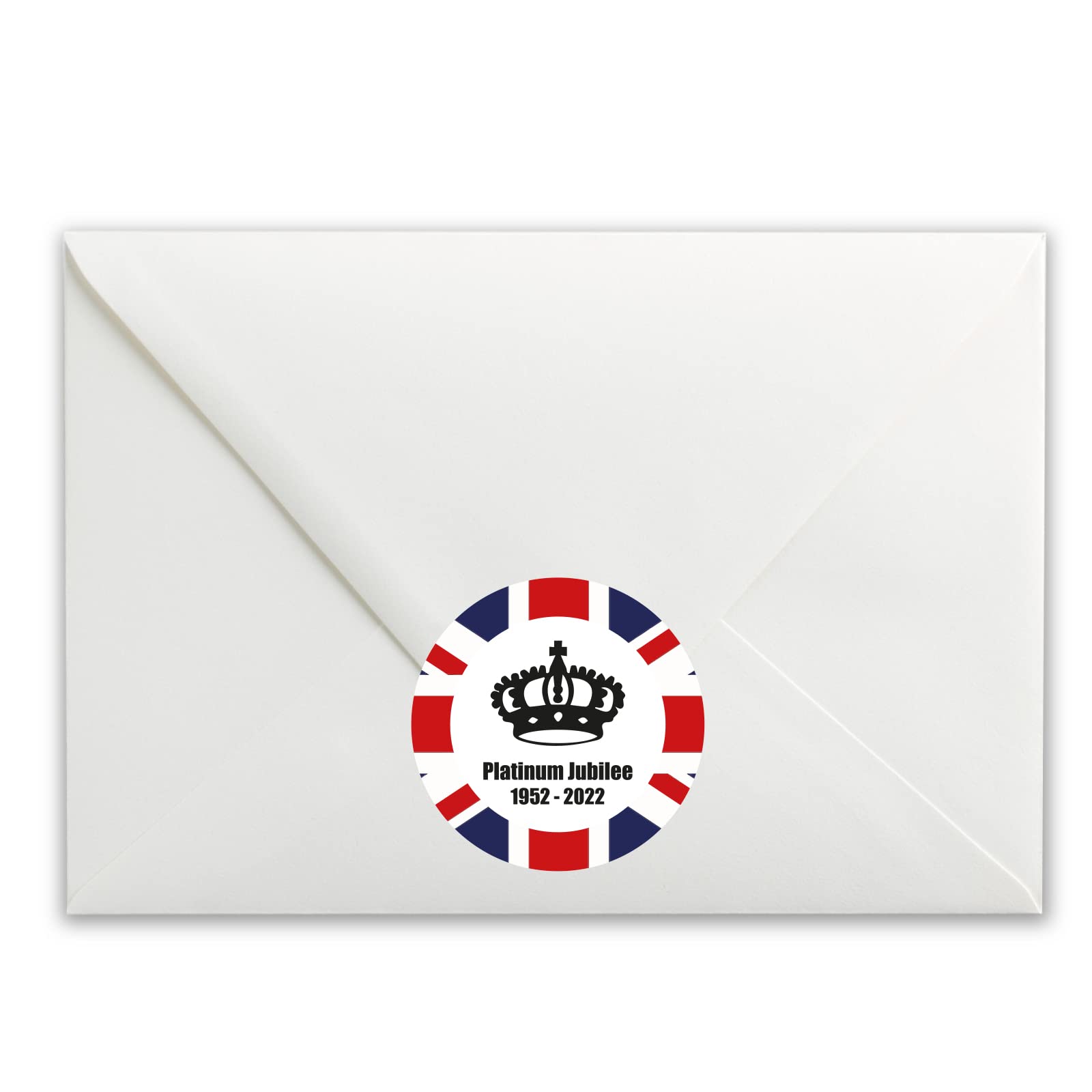 Platinum Jubilee Union Jack paper stickers supplied on A5 sheets of 12 - view 4