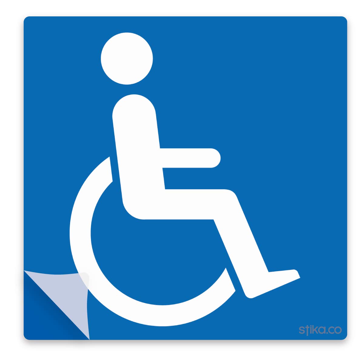 Blue Badge Disabled Logo Car Sticker - 110mm - Premium Laminated Vinyl