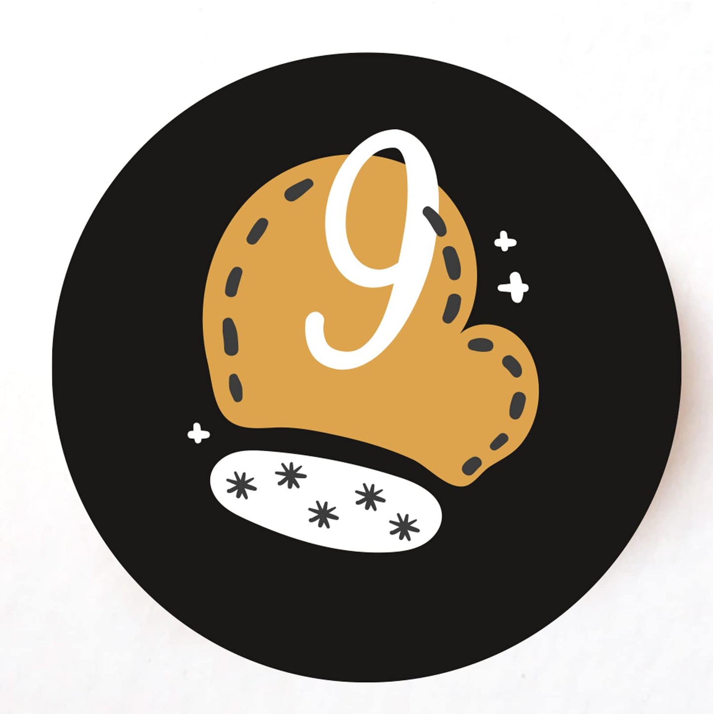 Modern Advent Calendar paper stickers supplied on A5 sheets of 12 - view 4