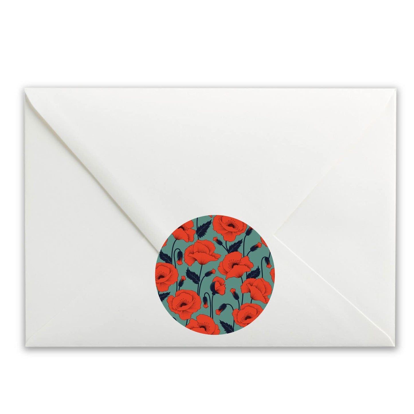 Circular Poppy paper stickers supplied on A5 sheets of 12 - view 4