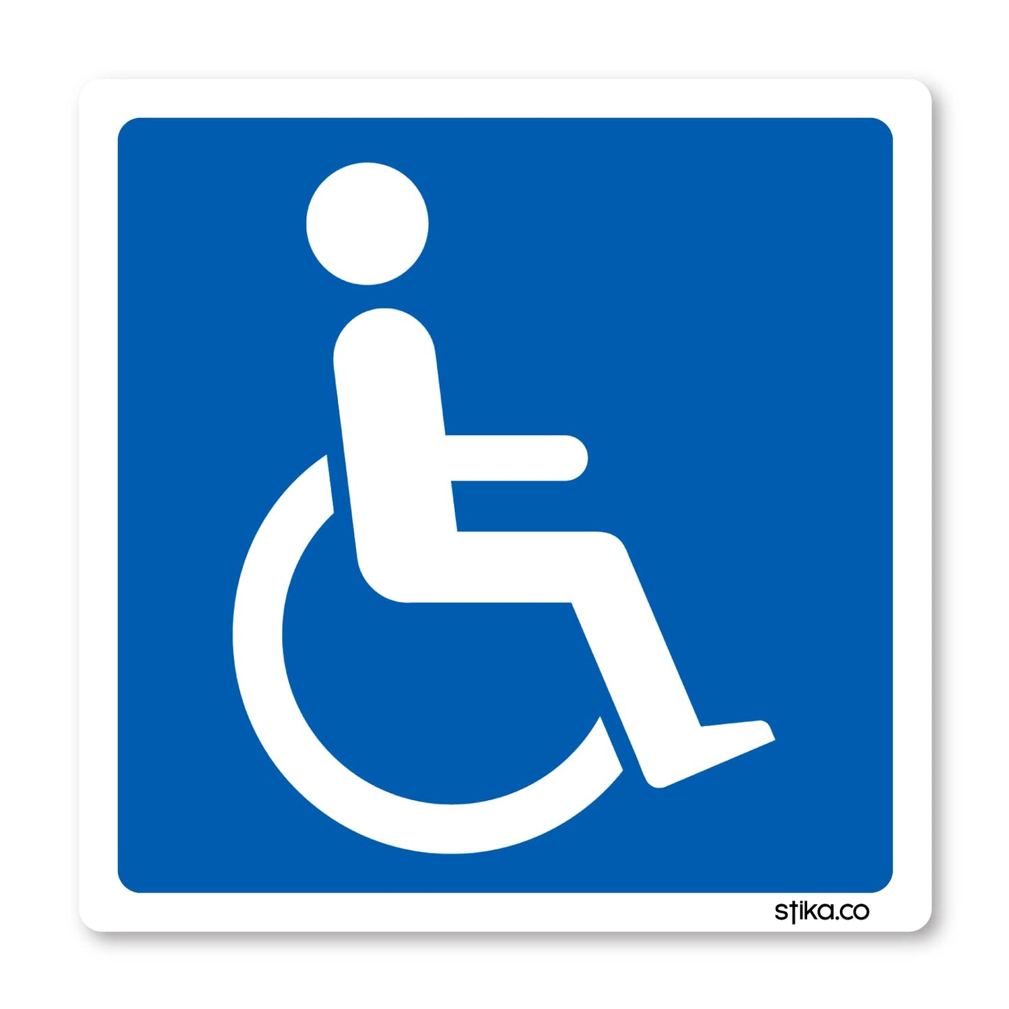 Blue Badge Disabled Logo Car Sticker - 110mm - Static Cling Vinyl