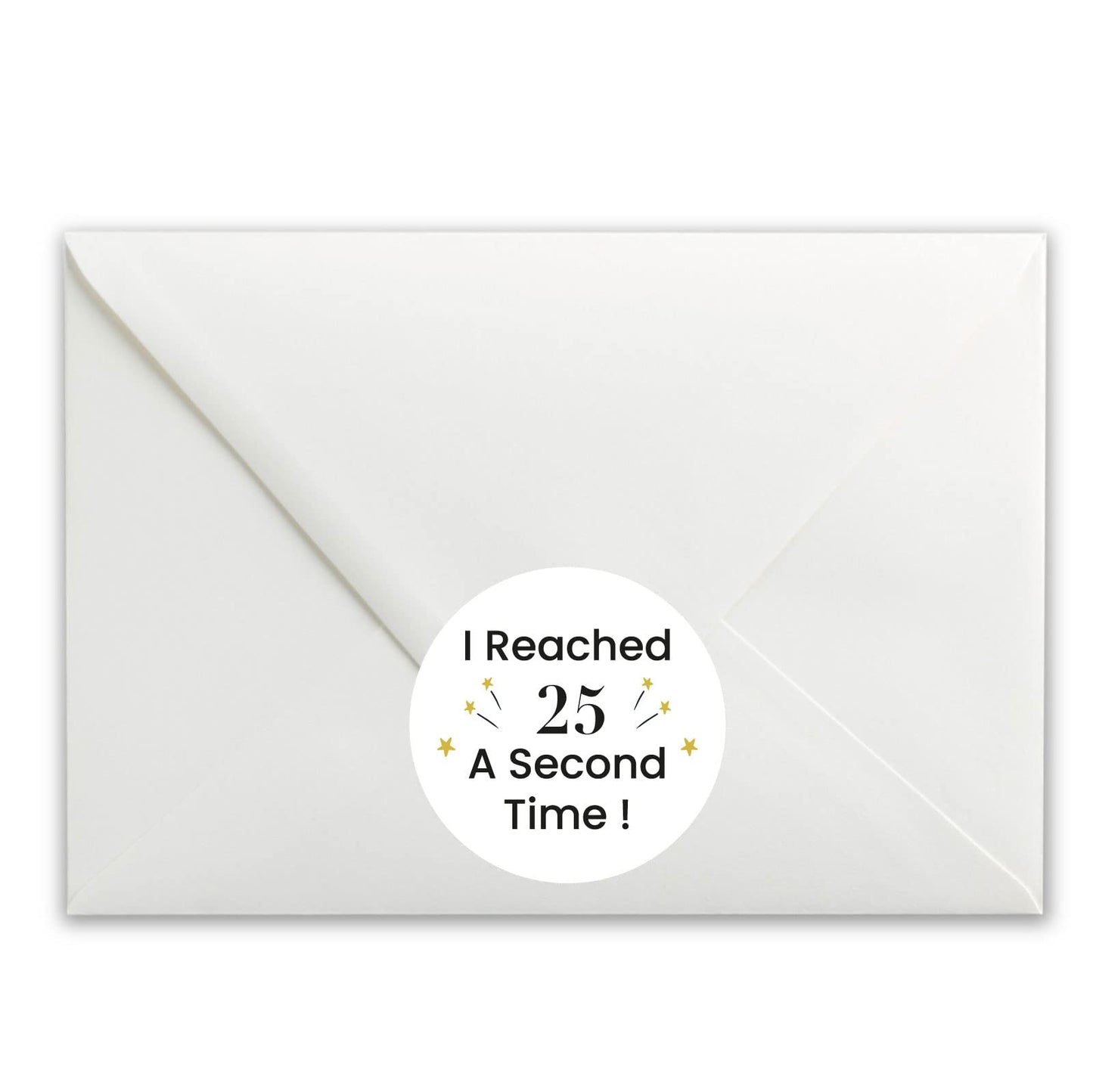 I Reached 25 Twice 50th Birthday paper stickers supplied on A5 sheets of 12 - view 4