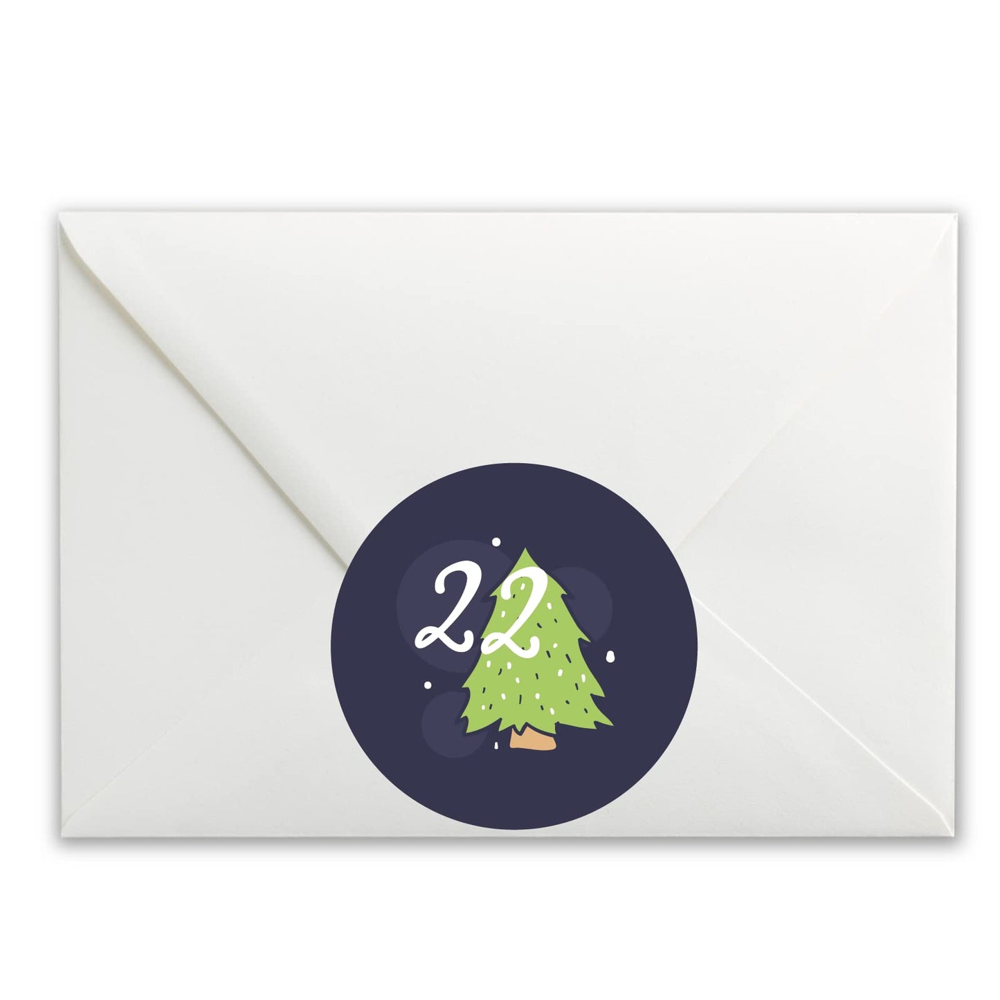 Navy Christmas Advent Calendar paper stickers supplied on A5 sheets of 12 - view 5