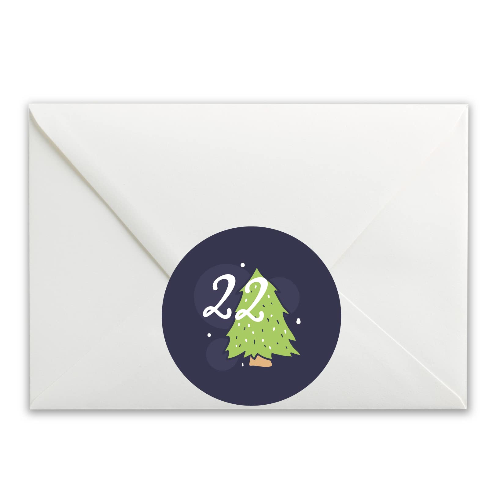 Navy Christmas Advent Calendar paper stickers supplied on A5 sheets of 12 - view 5