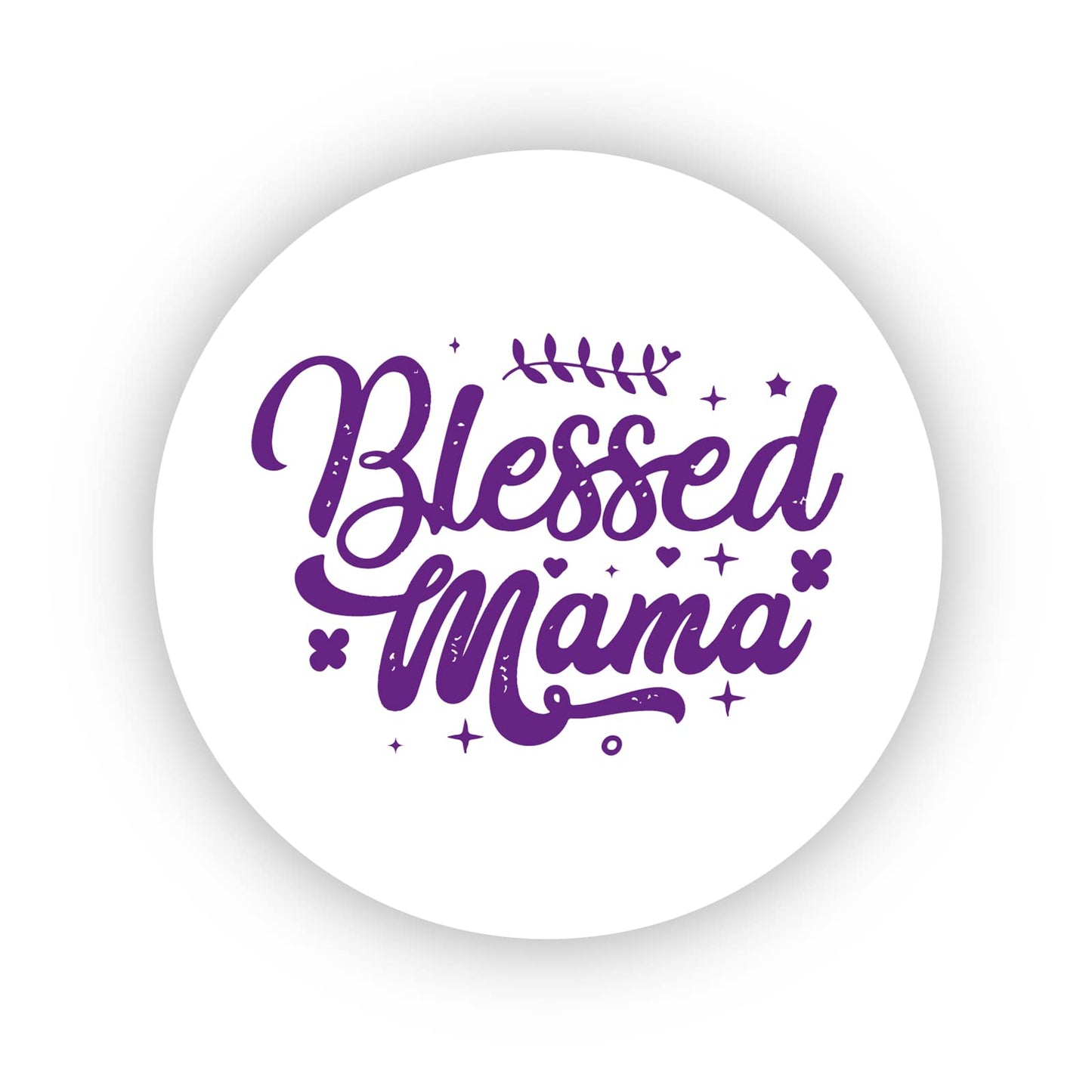 Blessed Mama 40mm round self-adhesive paper labels