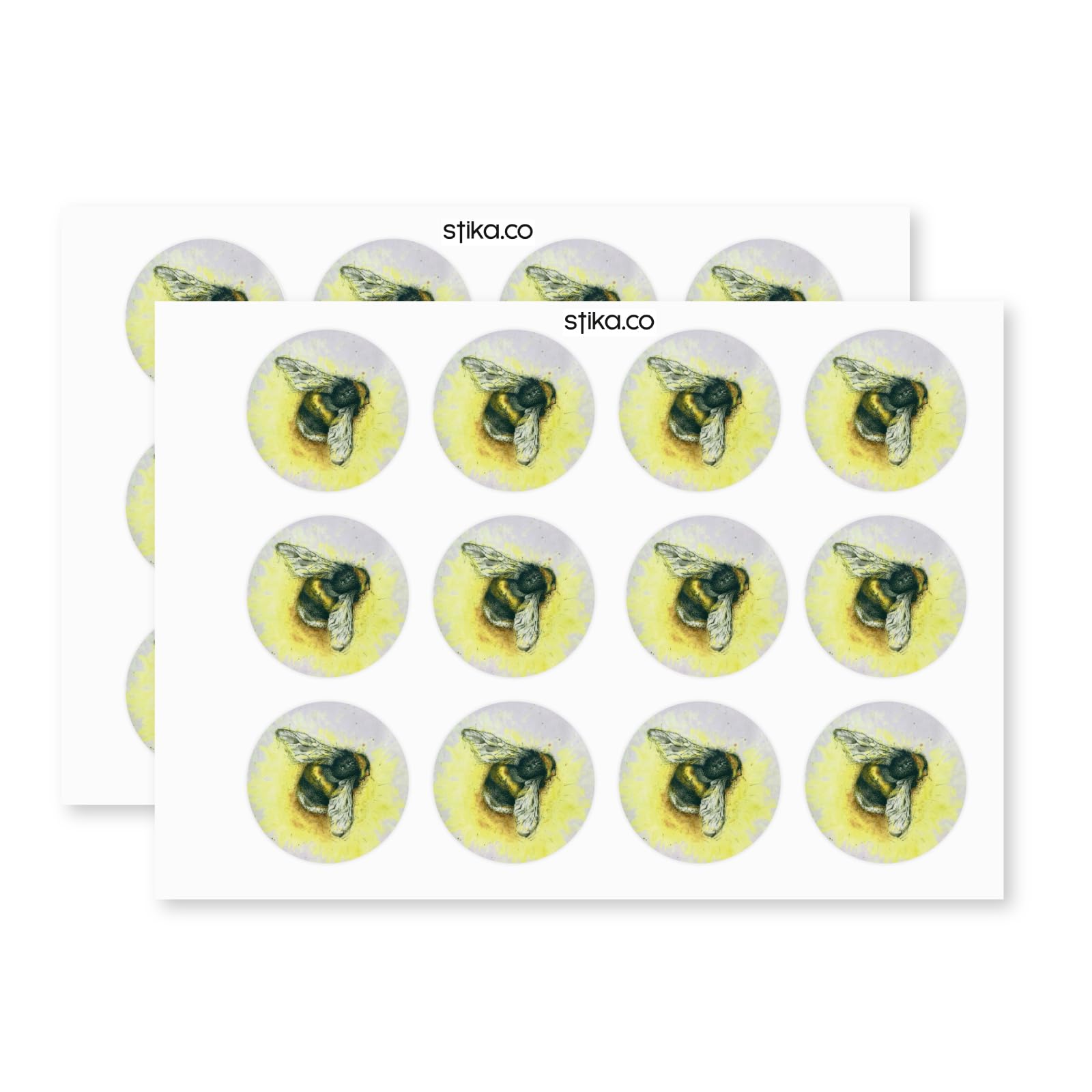 Bumblebee paper stickers supplied on A5 sheets of 12 - view 3
