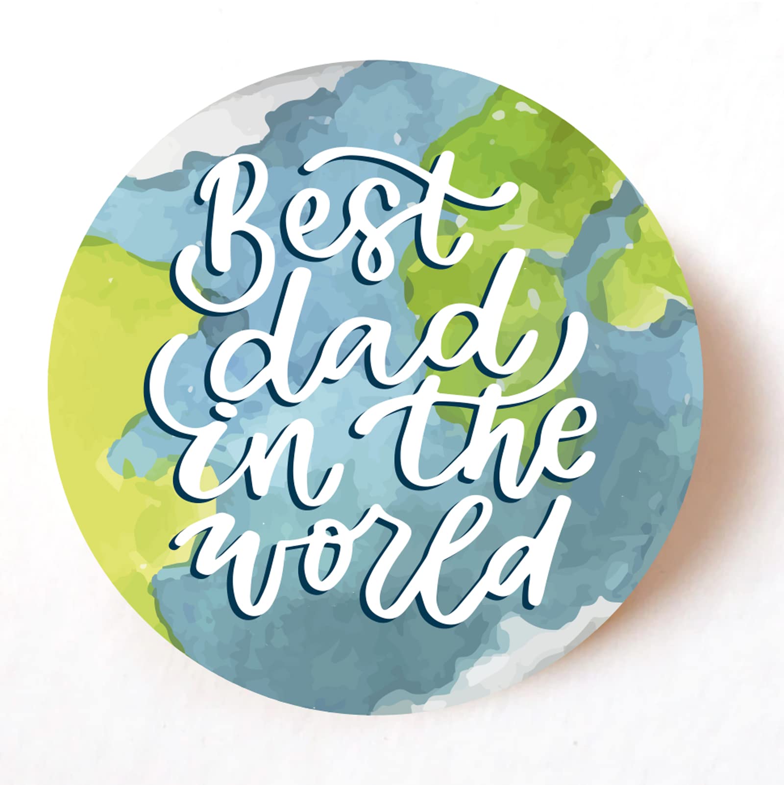 Best Dad in the World 40mm round self-adhesive paper labels