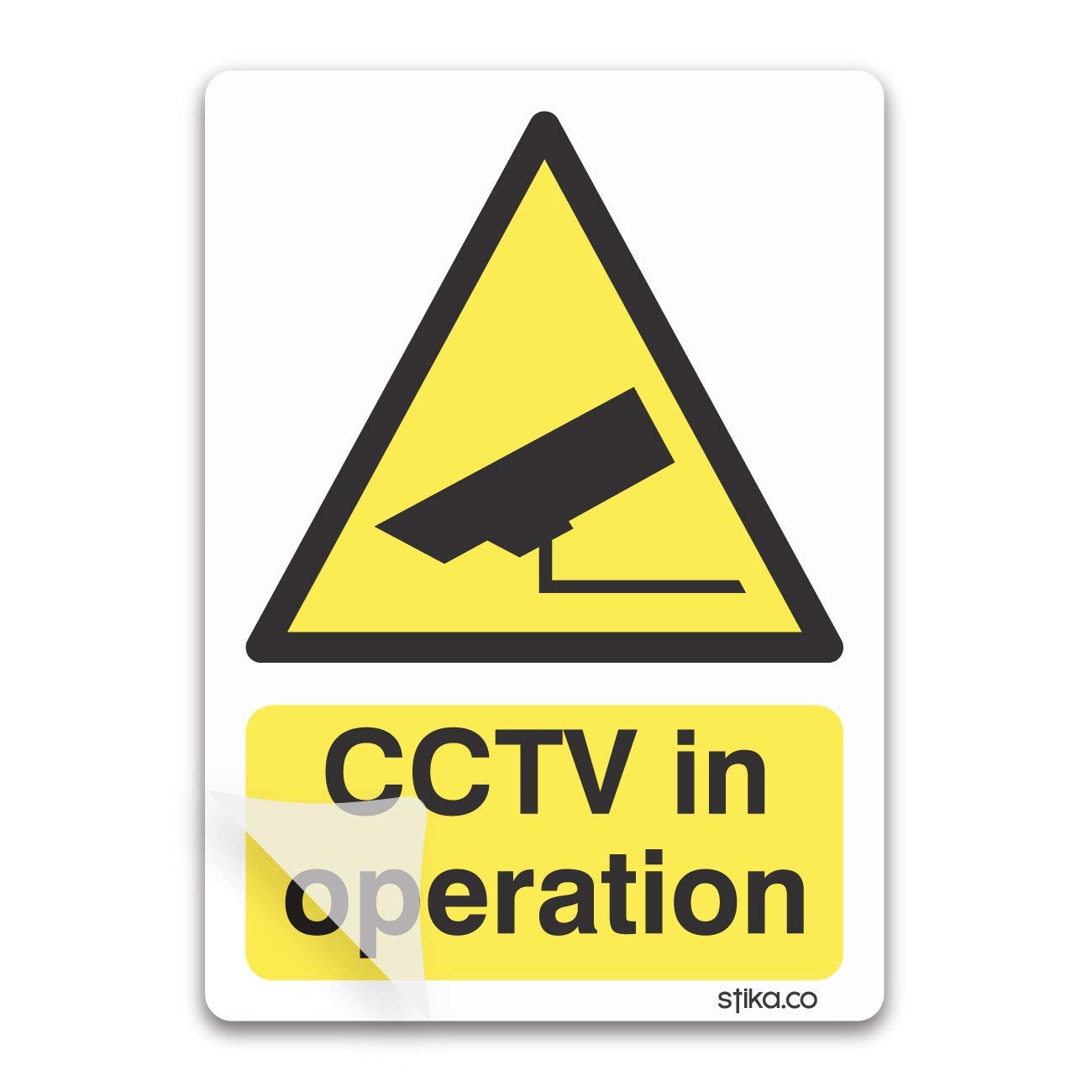 CCTV in Operation Stickers – 50 × 70 mm, Pack of 4 - Laminated Vinyl product image