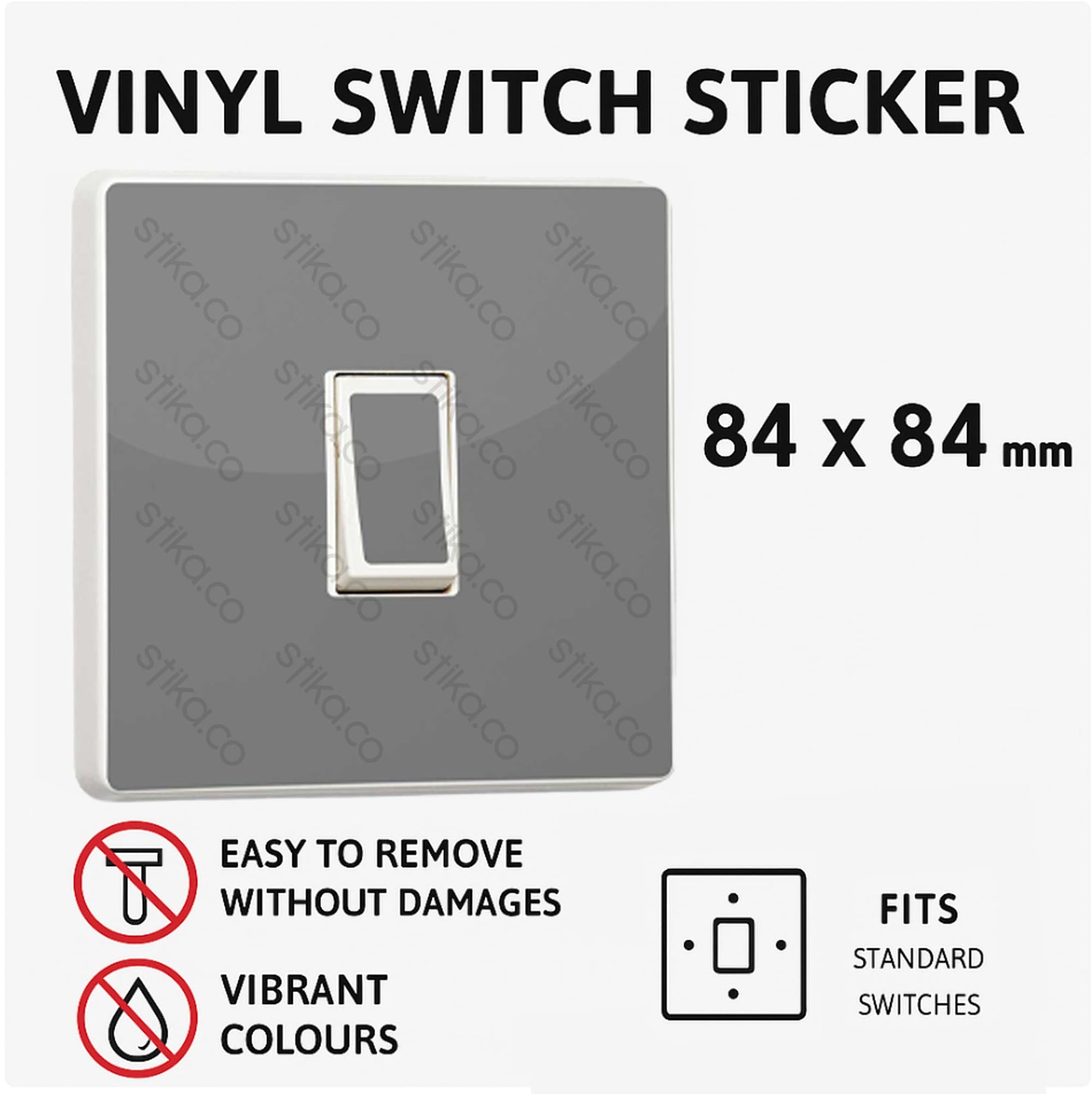 Decorative blue bow vinyl sticker fitted to a UK light switch
