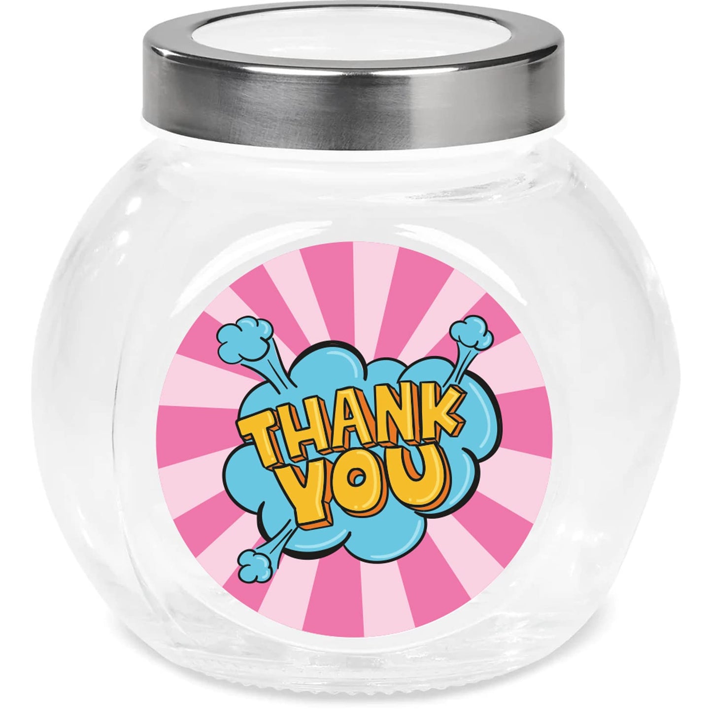 Pink Thank You paper stickers supplied on A5 sheets of 12 - view 8