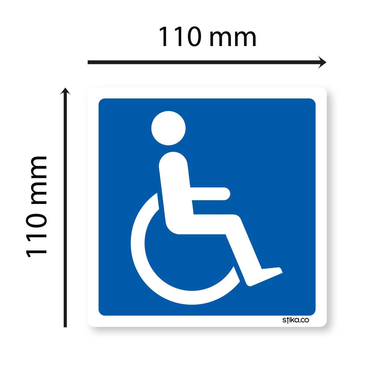Blue Badge Disabled Logo Car Sticker - 110mm - product detail