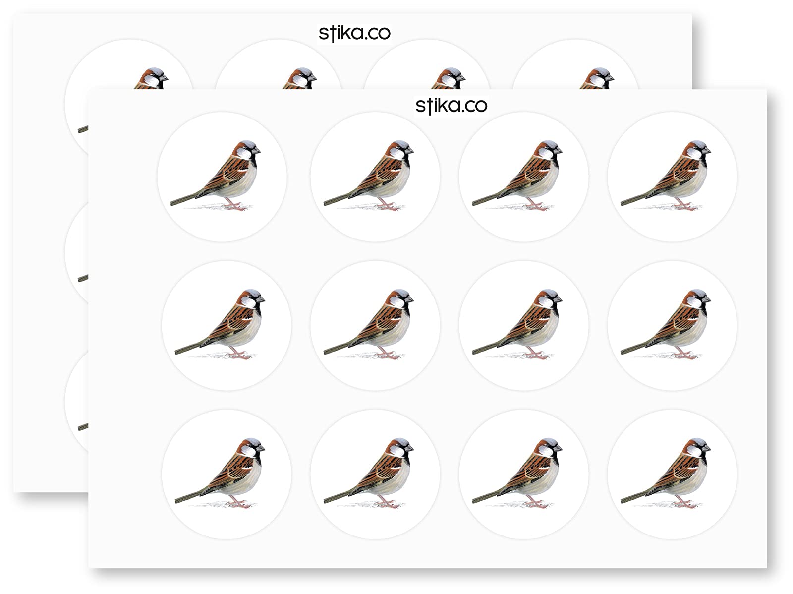 Sparrow Design paper stickers supplied on A5 sheets of 12 - view 3