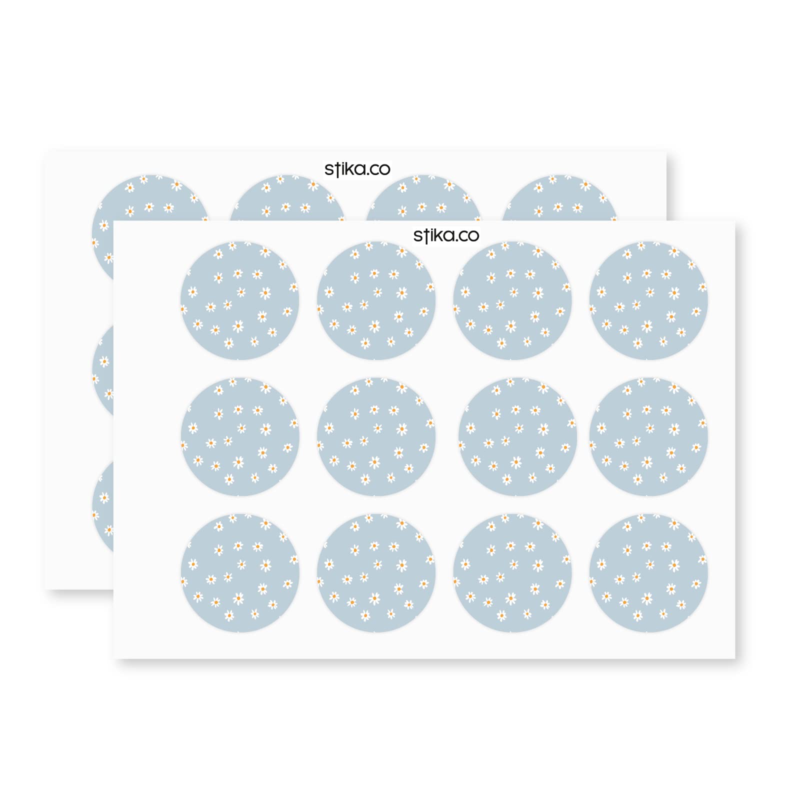 Blue Daisy paper stickers supplied on A5 sheets of 12 - view 3