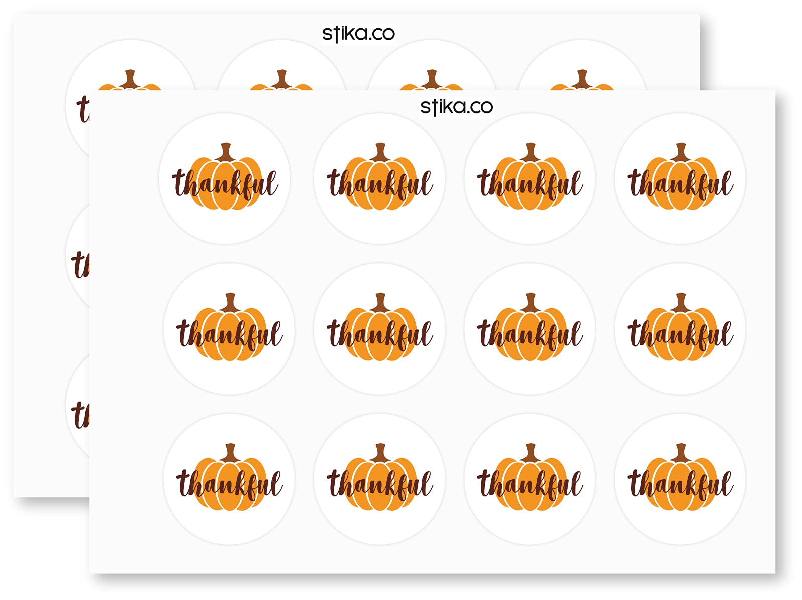 Thankful Pumpkin Gourd paper stickers supplied on A5 sheets of 12 - view 3