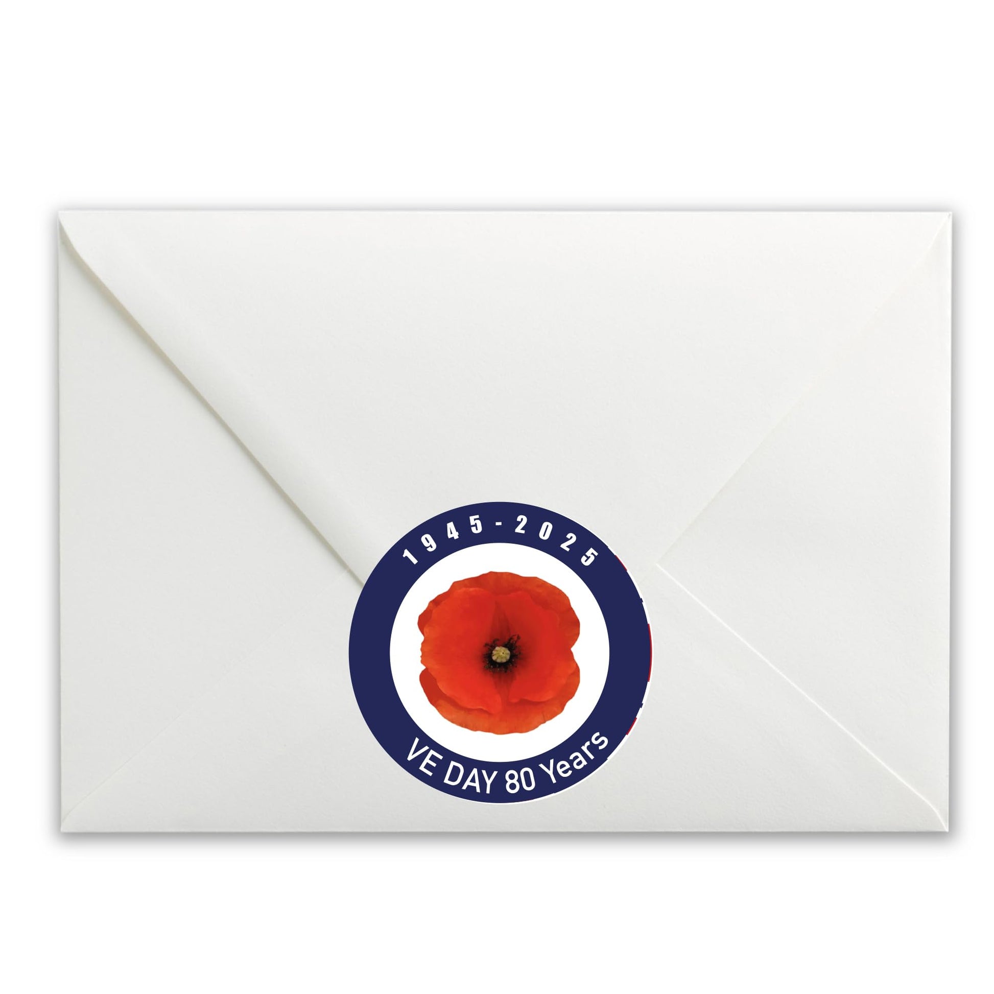 VE Day 80th Anniversary Red Poppy paper stickers supplied on A5 sheets of 12 - view 5