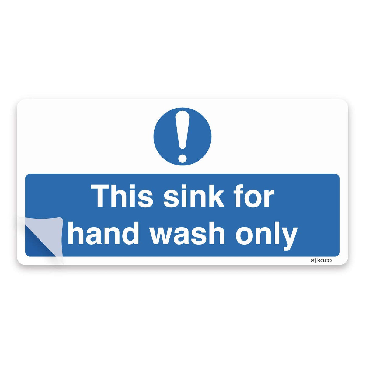 This Sink for Hand Wash Only safety sticker, 200 x 100mm, pack of 2