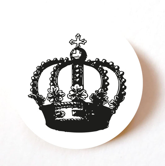 Crown 40mm round self-adhesive paper labels