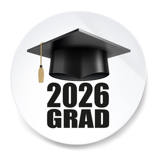 Grad 2026 Class Celebration 40mm round self-adhesive paper labels