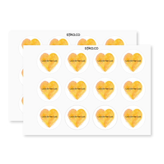 Love for the Loved Ones 40mm round self-adhesive paper labels