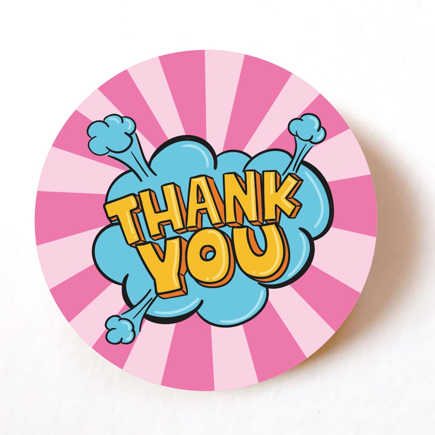Pink Thank You paper stickers supplied on A5 sheets of 12 - view 6