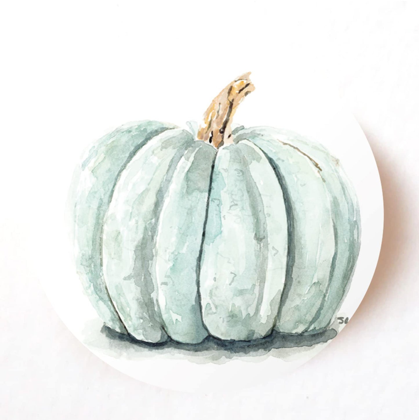 Blue Pumpkin Gourd 40mm round self-adhesive paper labels