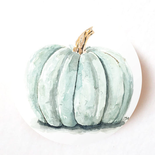 Blue Pumpkin Gourd 40mm round self-adhesive paper labels